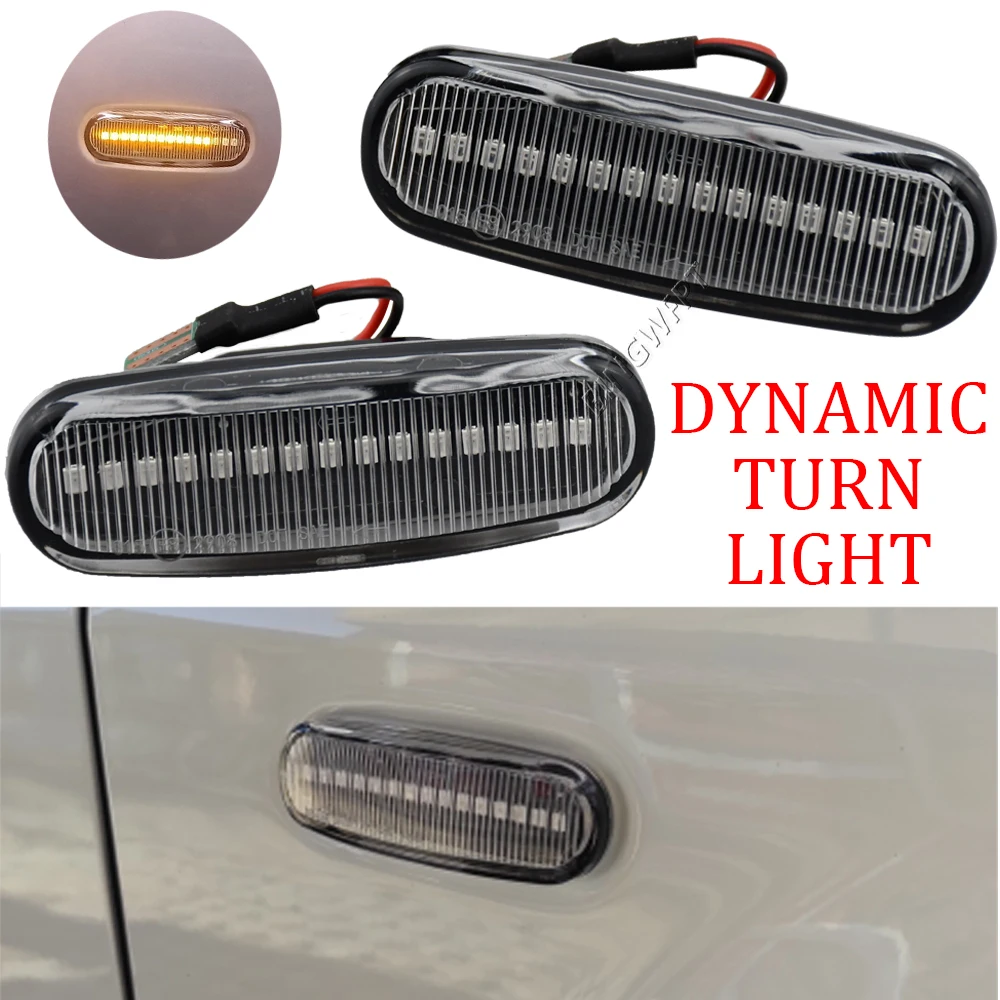 BINGWFPT For Fiat Panda 169 Grande Punto Inkl. Evo Doblo Fiorino Linea Idea Dynamic LED Side Marker Light Repeater Lamp