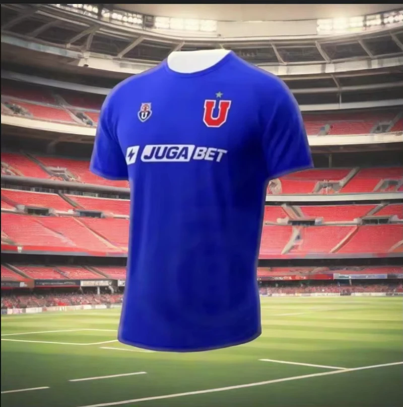 Camiseta Deportiva de Manga Corta para Verano 2026, Nueva Camiseta de la Universidad de Chile, Transpirable, de Secado Rápido, para Deportes al Aire Libre, Color Azul Y2K