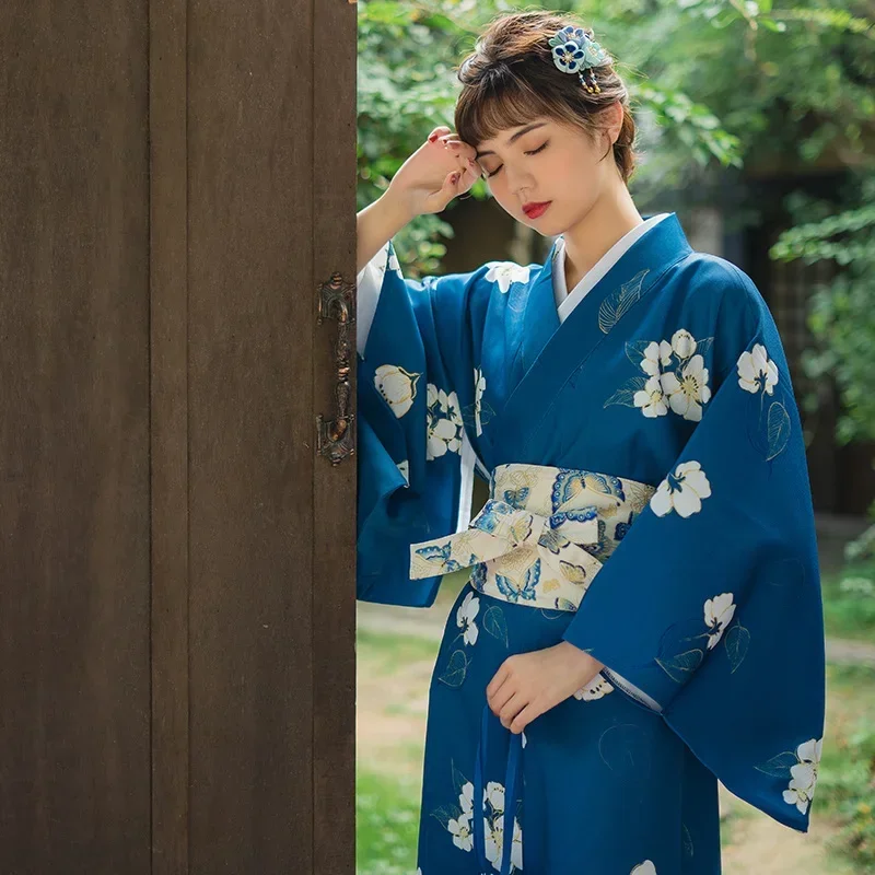 Retro สไตล์ผู้หญิงชุดกว้างเข็มขัด bronzed พิมพ์ลายดอกไม้ yukata Obi คอสเพลย์เข็มขัดญี่ปุ่น kimono Obi