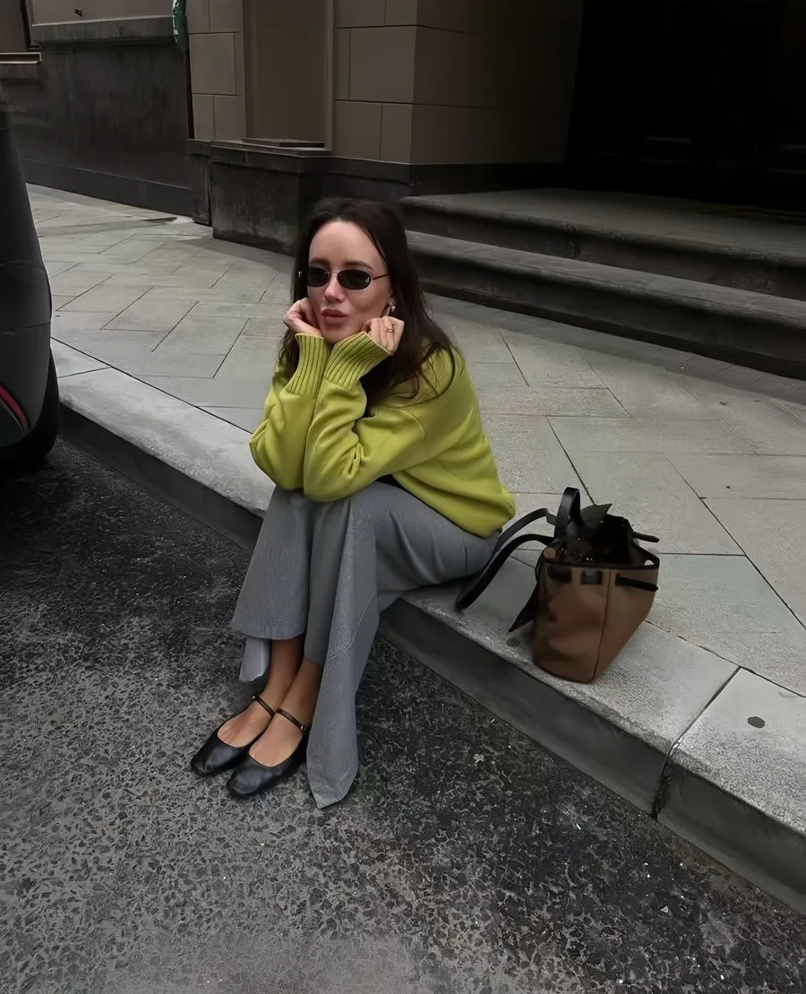 เสื้อสเวตเตอร์ UMI MAO สำหรับผู้หญิง ฤดูใบไม้ร่วง ฤดูหนาว แบบหนา คอกลม สั้น  ใส่ได้หลากหลาย สไตล์พื้นฐาน เสื้อผ้าผู้หญิง