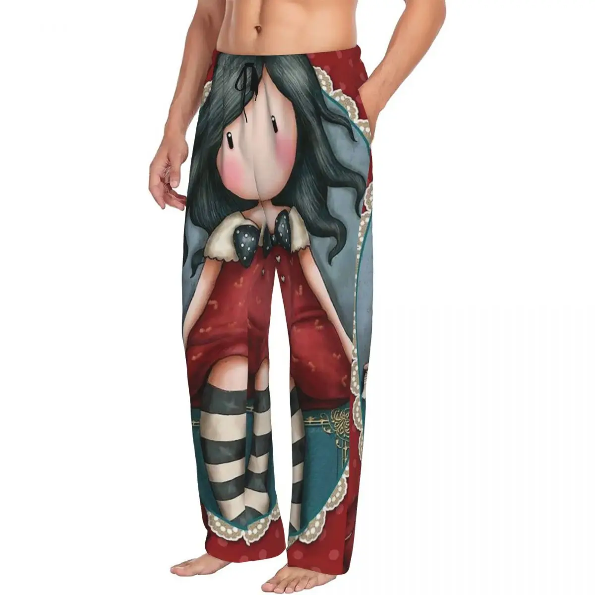 Pantalones de pijama para hombre y mujer, diseño personalizado, de la marca Gorjuss, ideales para estar en casa, para dormir y como ropa de descanso, con bolsillos.