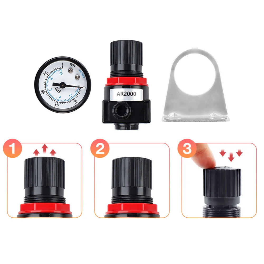 High Precision Air Filter Regulator Air Filter 83*80mm 3.2*3.14in MPa And Kgfcm Readings Built-in Water Separator
