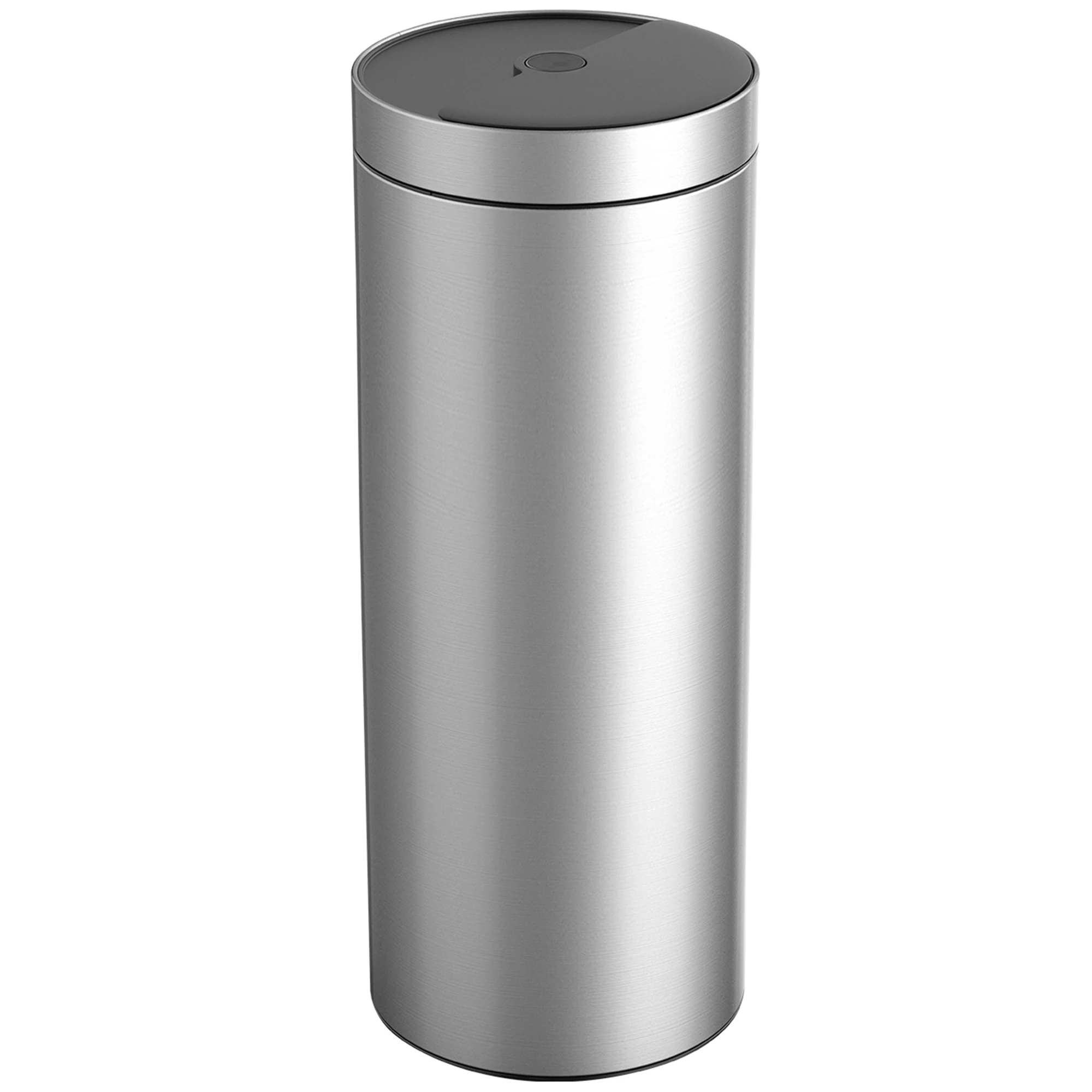 42L Stainless Steel Induction Sensor Garbage Bin - Round  Can With Rotary Opening, Airtight Design  Waste Bin