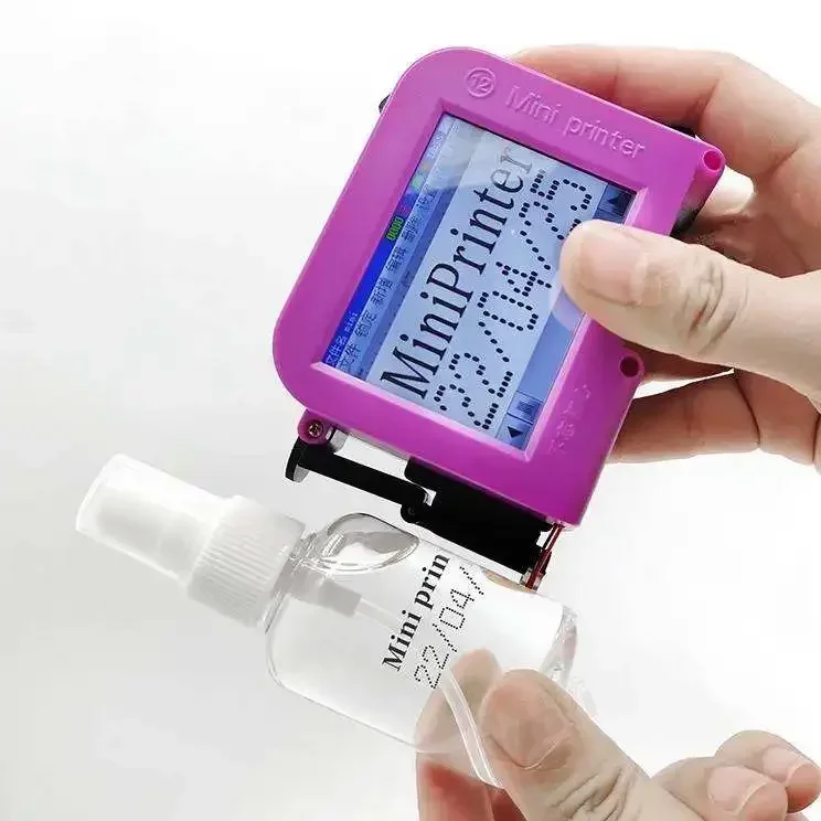 

Uyin Mini Hand Handheld Date Coding Bar Inkjet Printer for Plastic Bag Qr Code Printer Date Coder Portable Expired Date Logo
