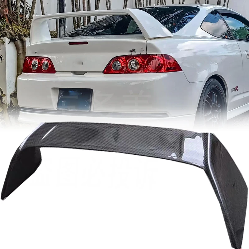 Спойлер для Honda Integra DC5 Acura Acura RSX 2002-2006, гладкий черный, высококачественный, 100% углеродное волокно, спойлер багажника в стиле GT, крылья