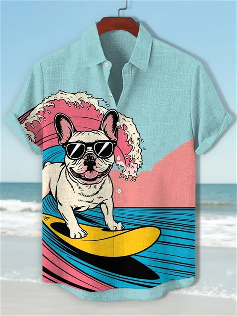 

Funny Men's Cat Drinking Beer Shirts 3D Print Hawaiian Shirts Summer Men Women Short Sleeve Blouse Casual Vacation Beach Y2k Top