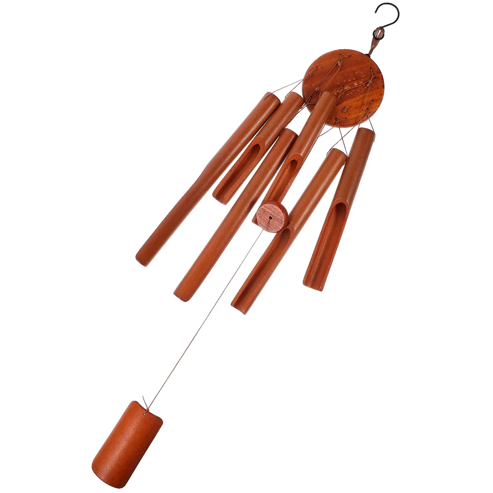 Handcrafted Bamboo Wind Chime Retro Style Outdoor Hanging Windchimes for Patio Garden Wooden Decor Bamboo Wind Chimes