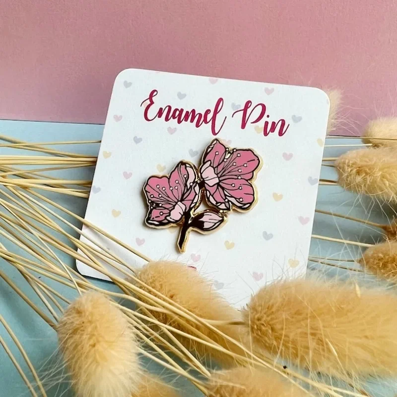Beautiful Sakura Cherry Blossom Enamel Pin Floral Lapel Badge Flower Brooch for Jewelry Accessory Gifts for Friends Lovers image 4