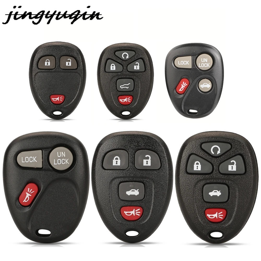 

jingyuqin 3/4/5 Buttons Replacement Remote Car Key Shell Case Cover Fob For Chevrolet Colorado Isuzu For Buick Hummer H3 GMC