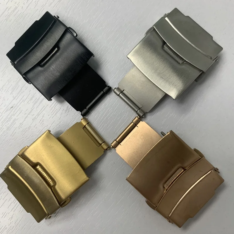 Orologi in acciaio inossidabile fibbie fibbia di distribuzione per cinturino cinturino con chiusura a bottone accessori per cinturino 16mm 18mm 20mm 22mm 24mm