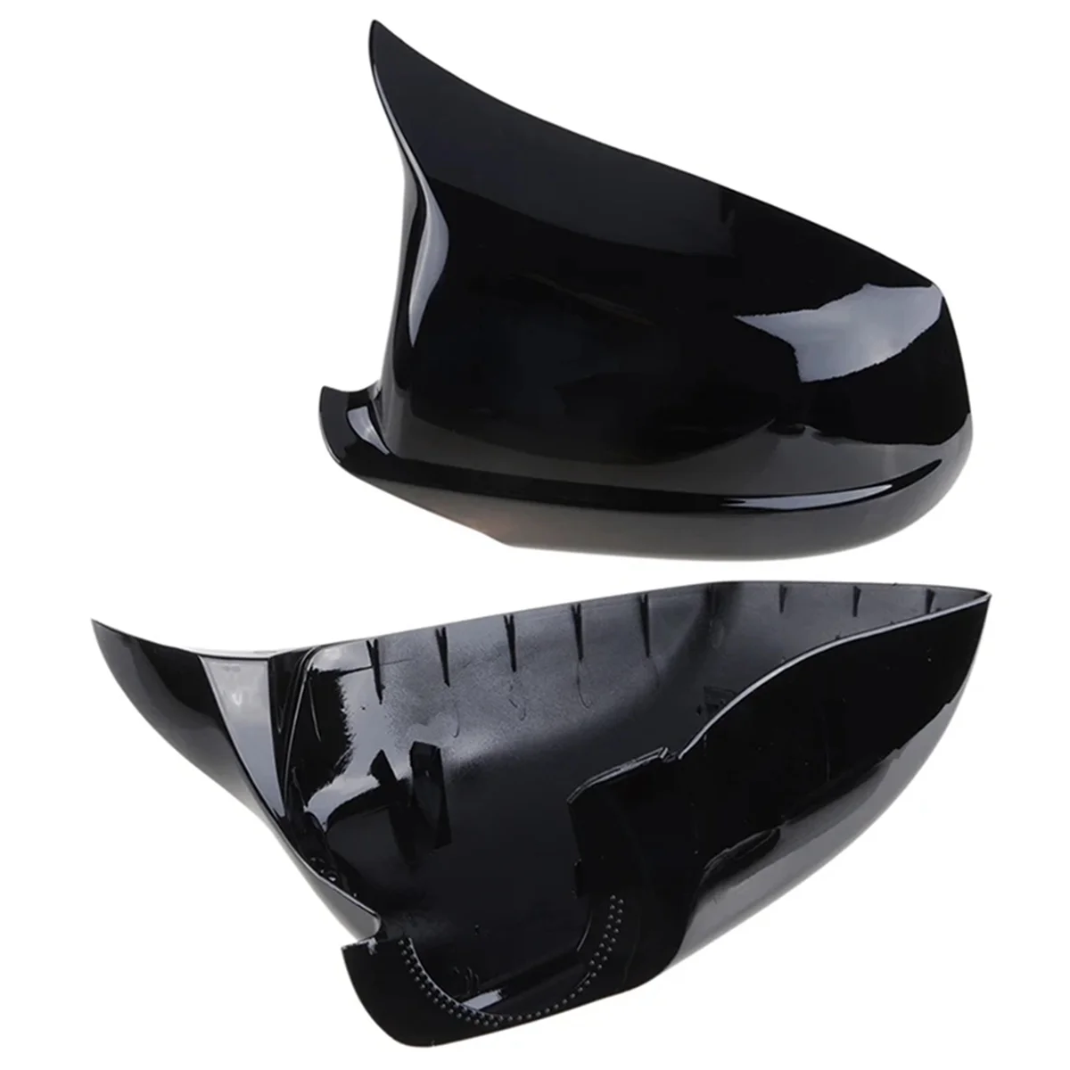 Rearview Mirror Covers Wing Side Mirror Caps for BMW 5 Series F10 F11 F18 Pre-LCI 51167216369,51167216370 Glossy Black