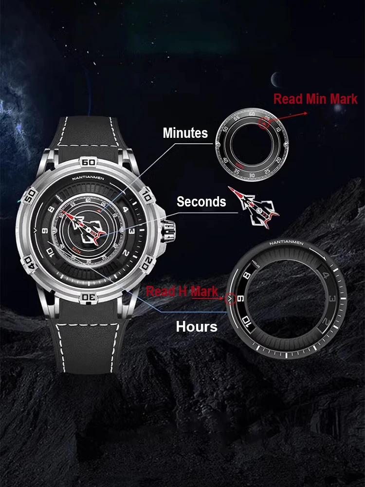 Pilot Automatic Watch Men Luxury Mechanical Wristwatch NANTIANMEN 6640 Watches 28800vph 80H Power Reserve Fighter Clocks AILUO