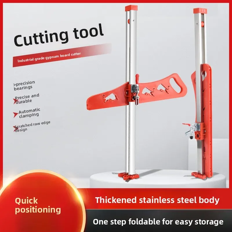 Manual Gypsum Board Cutting Tool Hand Push Drywall Cutting Artifact Tool Stainless Steel Woodworking Cutting Board Tools