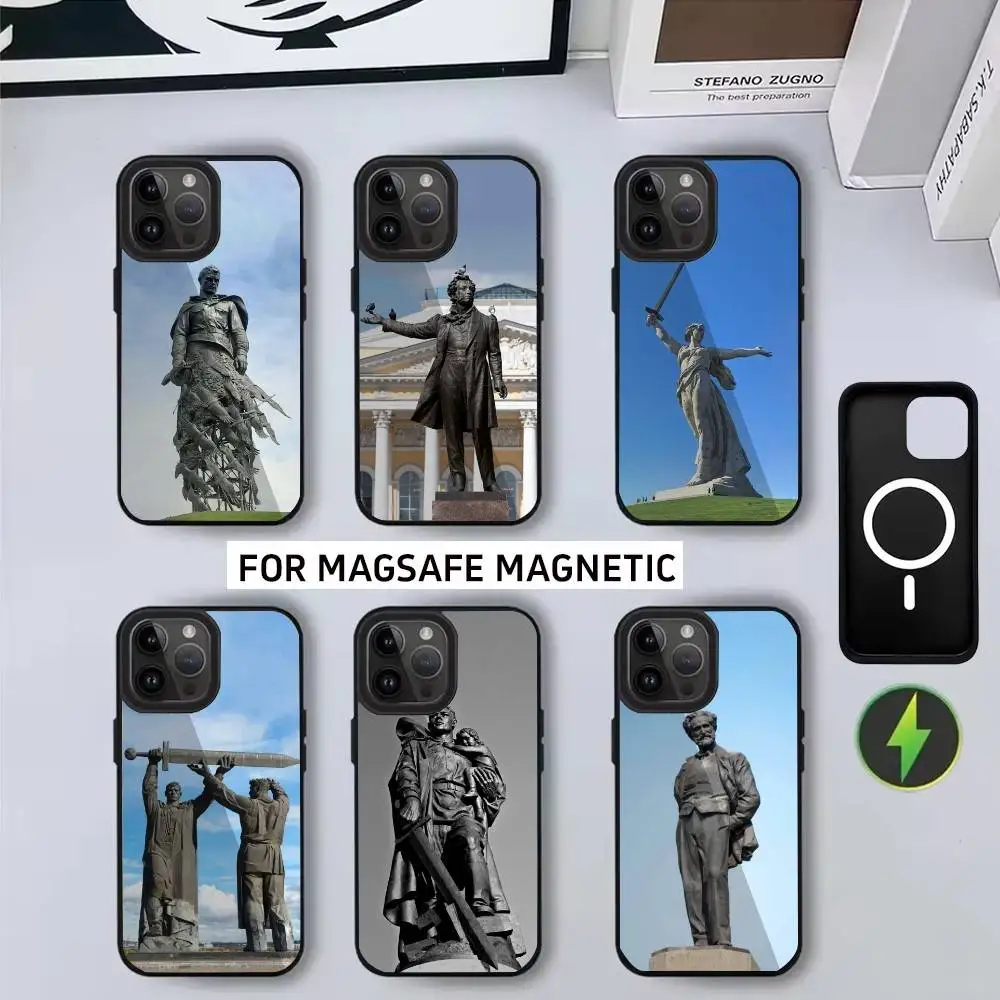 

Russian sculpture Phone Case For iPhone17,16,15,14,13,12,11 Plus,Pro Max Magnetic For Magsafe Wireless Charging