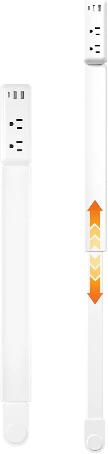 

Удлинитель розетки с 2 портами AC и USB-A/C, вращающаяся вилка для труднодоступных мест (1 шт.)