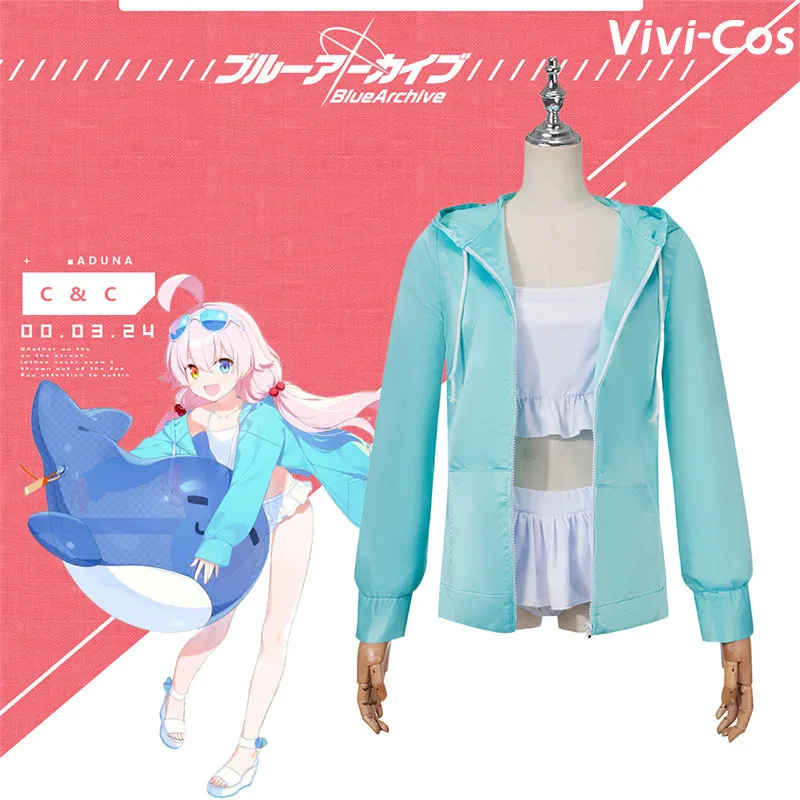 

Vivi-Cos Game Blue Archive Takanashi Hoshino Cute Swimwear Set Cosplay Women's Costumes Halloween Role Play Party Carnival New