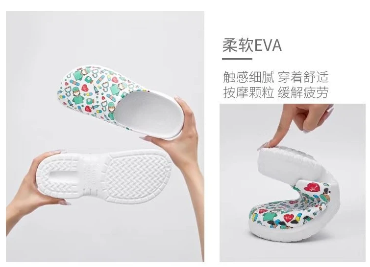 รองเท้าแตะแพทย์ผู้หญิง รองเท้าแพทย์ EVA กันลื่น รองเท้าพยาบาล รองเท้าผ่าตัด รองเท้าทางการแพทย์ กันลื่น รองเท้าสปา ร้านเสริมสวย รองเท้าโรงพยาบาล ลายการ์ตูน