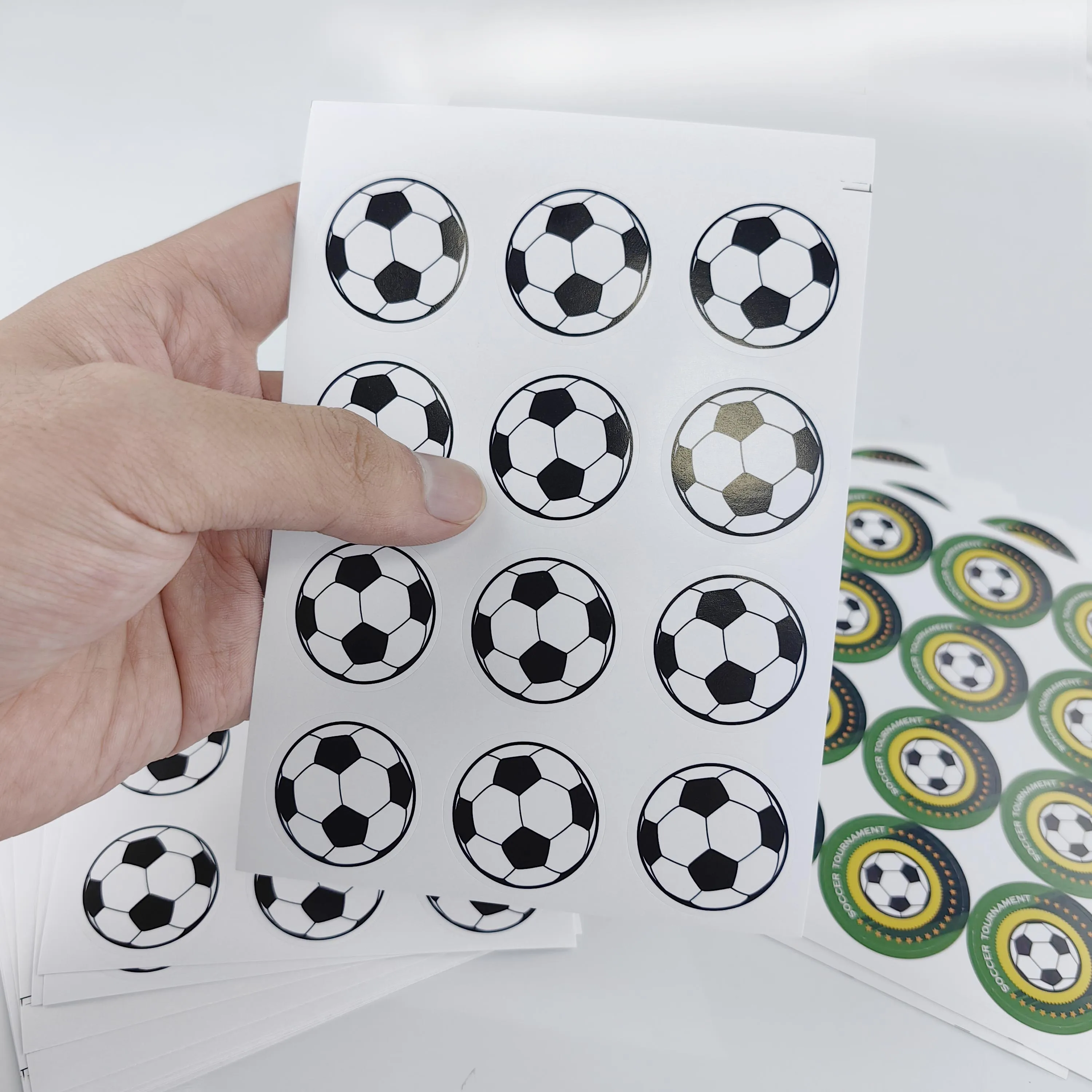 60pcs Soccer Stickers Sports Football Cartoon Decal Self-Adhesive Seals for Water Bottles Scrapbook Soccer Birthday Party Decors