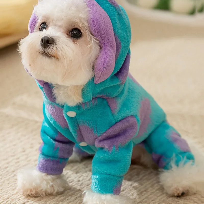 

Warm Dog Clothes Cartoon Transformation Clothes Pet Halloween Monster Traction Fleece Jacket Bichon Clothes Dog Products Wholesa