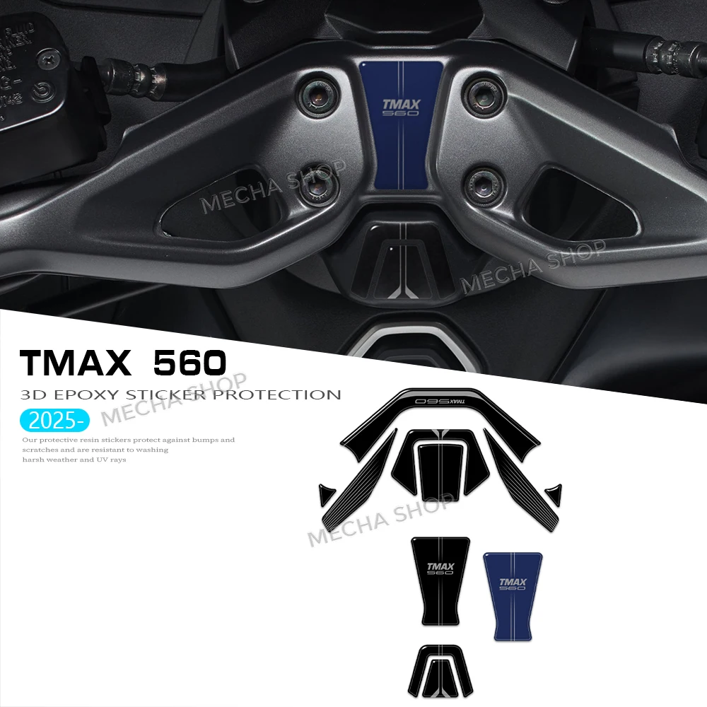 For Tmax 560 2025 2026 Accessories Center Handlebar Sticker Protection 3D Decal Protection