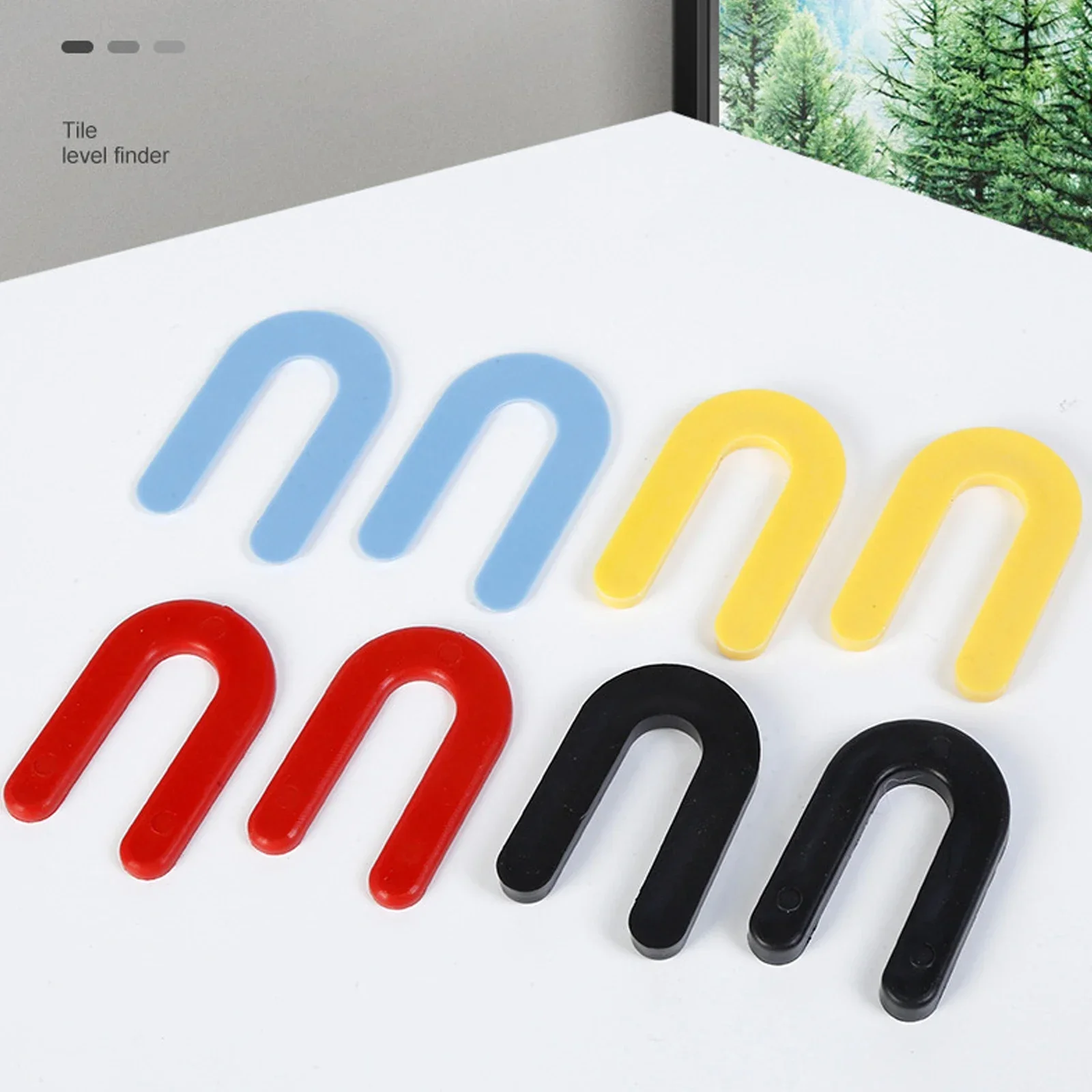 100Pcs U Shaped Tile Leveling Shims 1/8" Tile Spacers Level Wedges Positioning Clips For Aligning Marble Granite Porcelain Tile