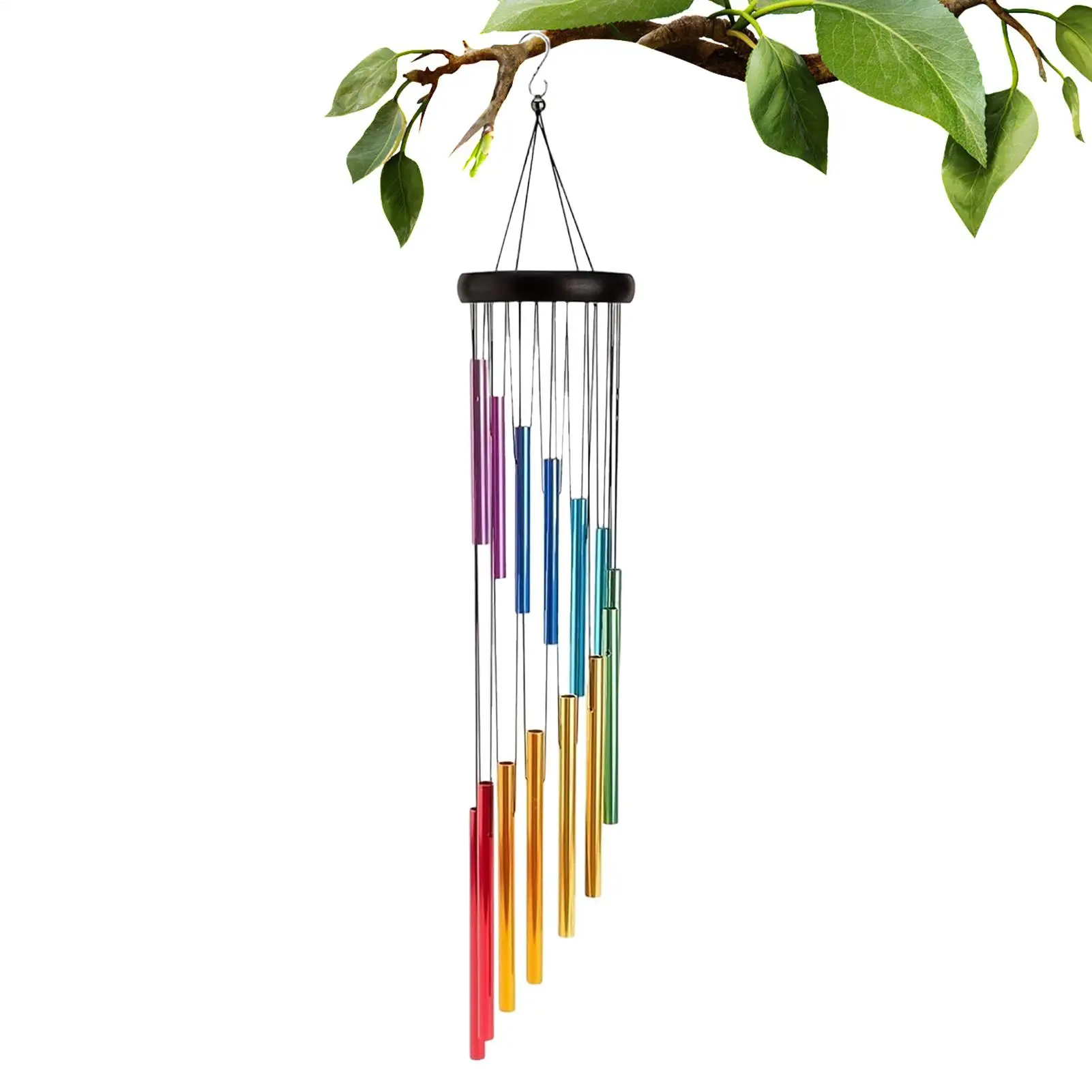 

Metal Wind Chimes Garden Wind Chimes 12 Tuned Tubes 3.34in Diameter Bells 23.6in Length Waterproof Music Ornament for Balcony