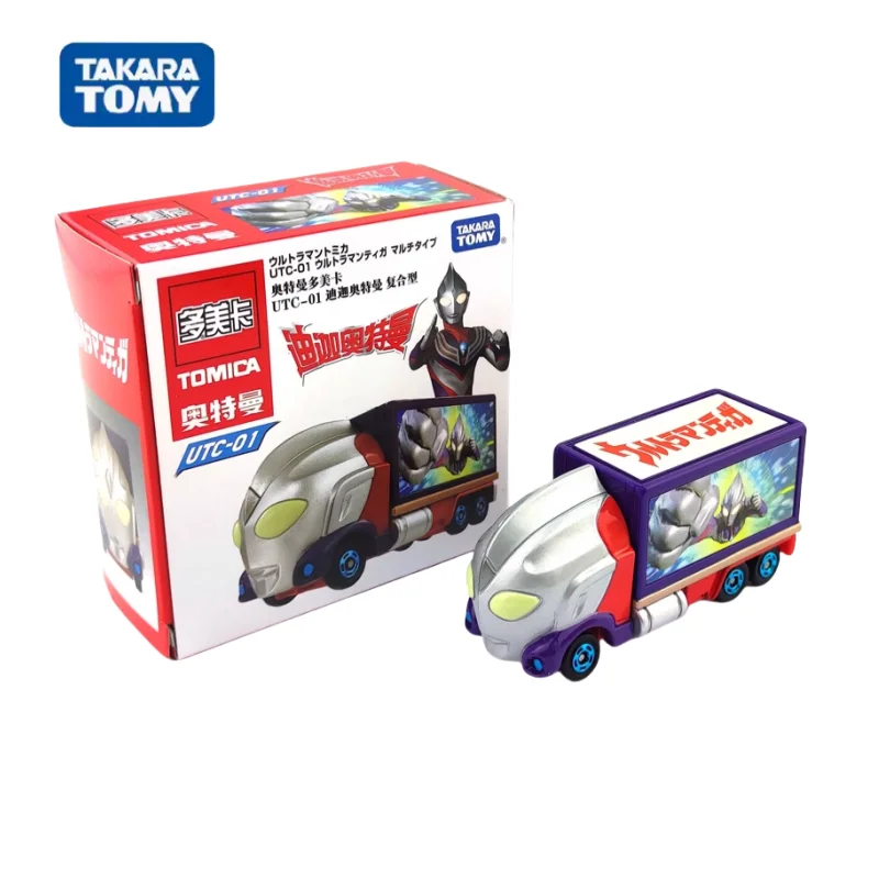 Modelo de carro de simulação fundida em liga TAKARA TOMY Ultraman UTC. Coleção de modelos de carros de liga da série UTR 01 Dika, brinquedos para meninos