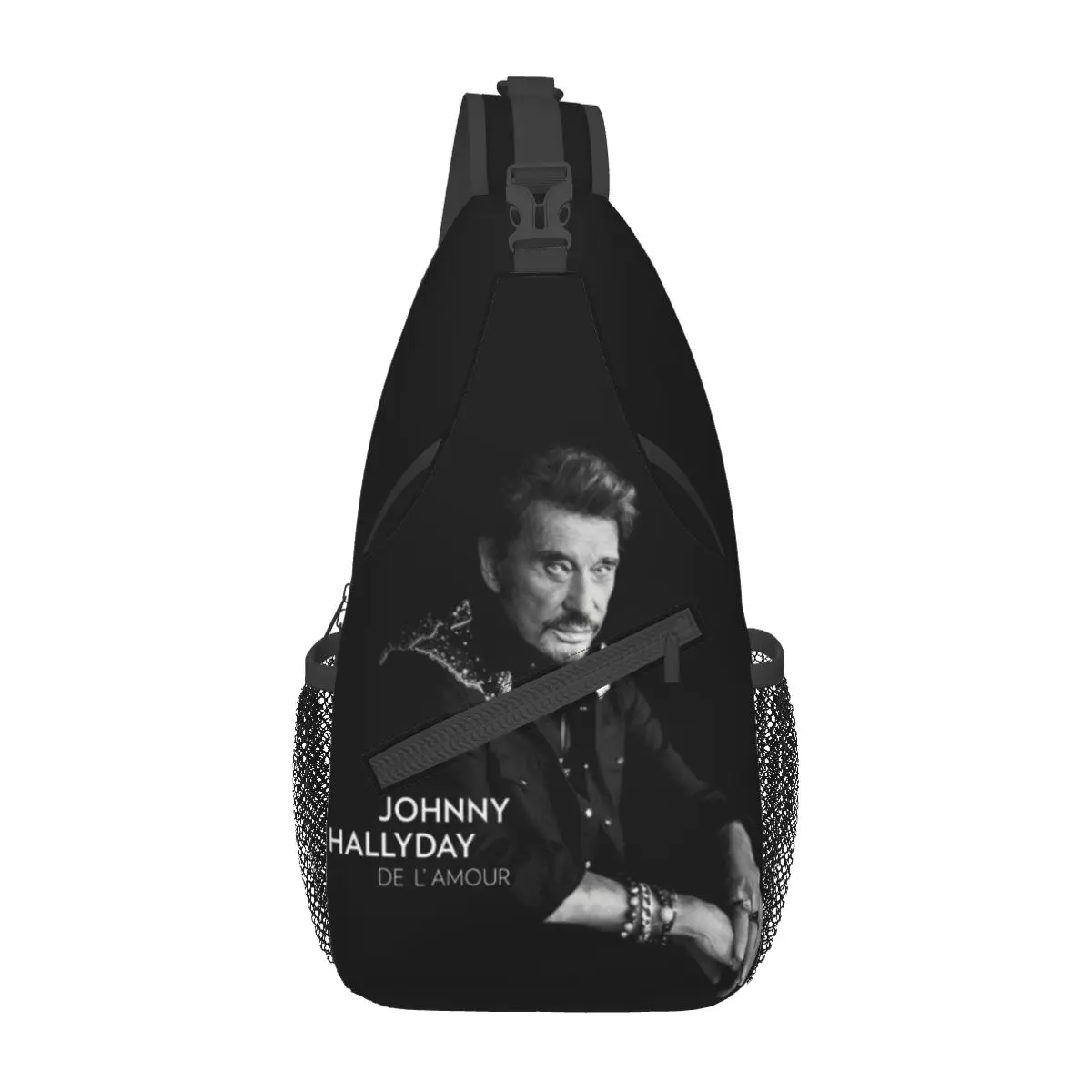 

Johnny Hallyday Crossbody Sling Bag for Men Women Chest Bag France Mucisian Shoulder Backpack Daypack Travel Hiking Travel Bag