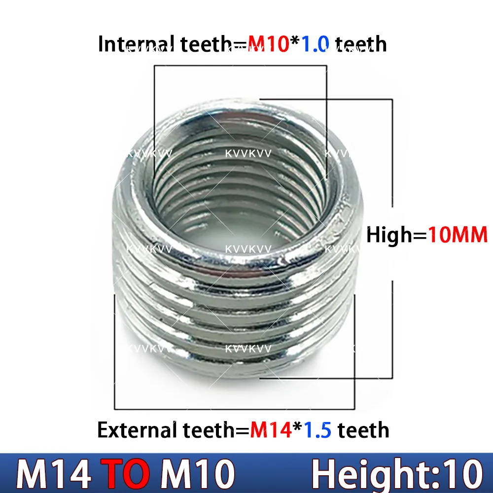 304 Stainless Steel Inside Outside Thread Adapter M4 M6 M8 M10 M12 M14 M16 Screw Sheath Thread Insert Sleeve Conversion Nuts