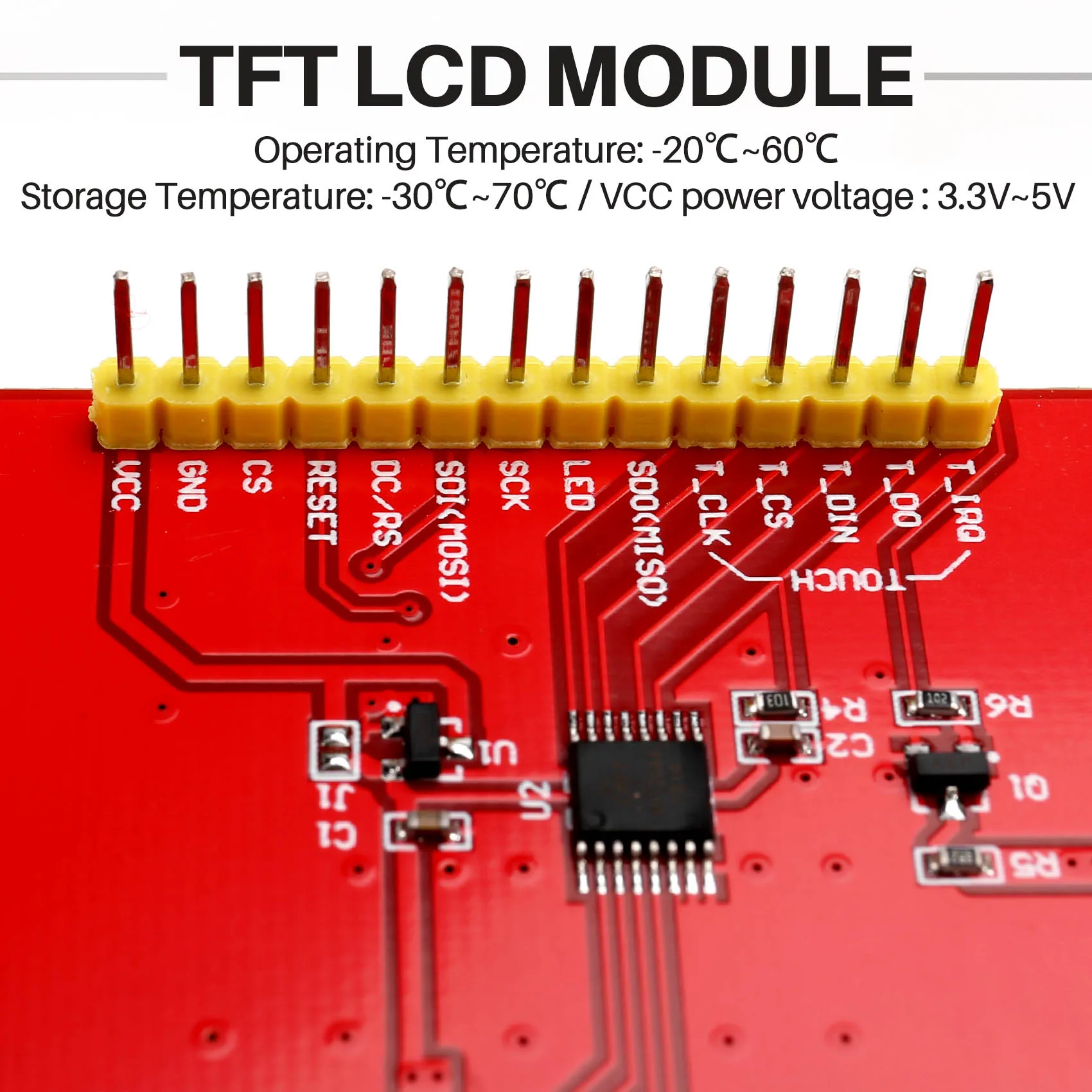 Highly Recommended 3.5 Inch 480X320 SPI Serial TFT LCD Module Display Screen With Press Panel Driver IC ILI9488 For MCU