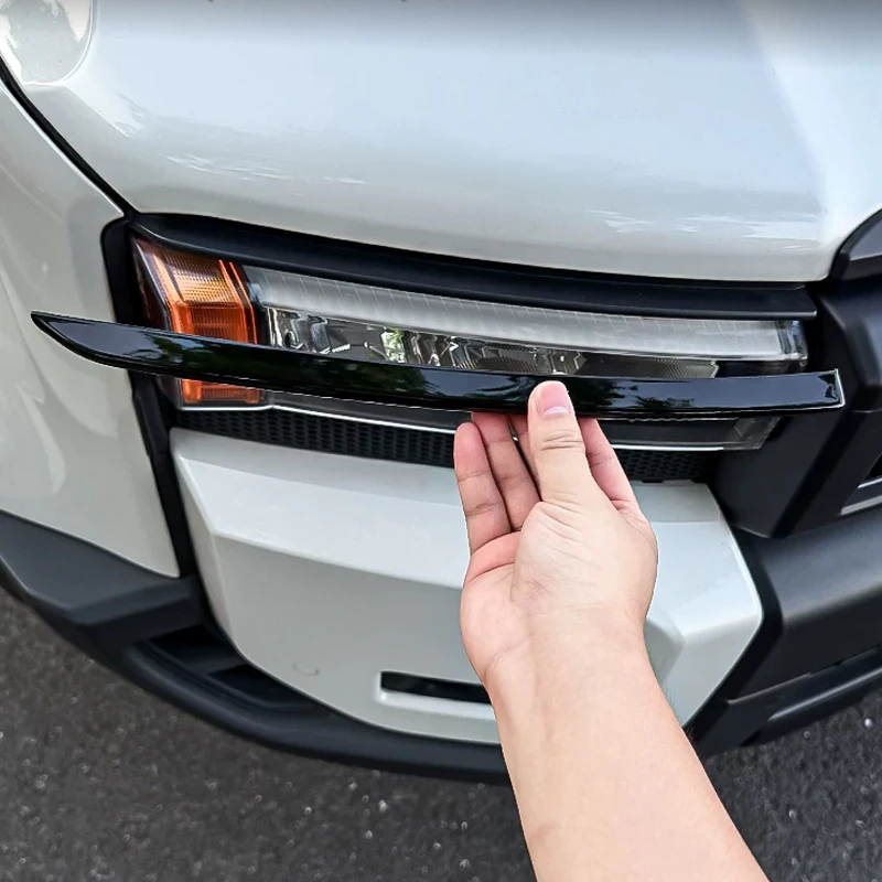 For LC250 Prado 2024-2026 Headlight Eyebrow Decoration Trim – Matte/Gloss/Carbon/Red Exterior Modification