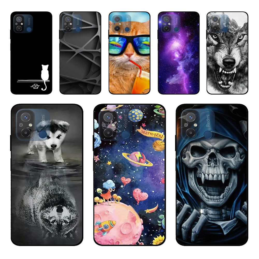 For Xiaomi Redmi 12C Case 12 C TPU Silicone Shockproof Lions Phone Cover For Redmi 12C 4G 6.71'' Funda on Redmi12C Printing Soft