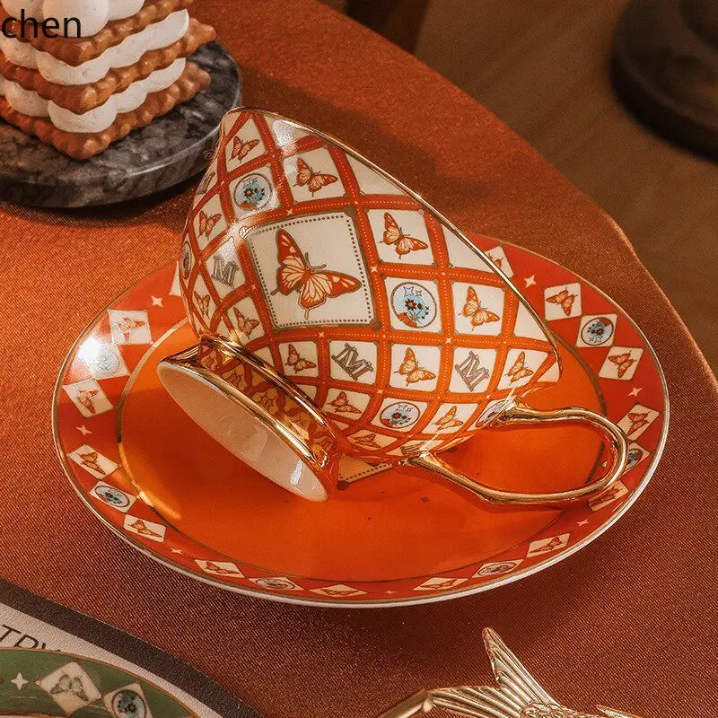 YFY european-style ceramic coffee cup set: exquisite, high-value cups and saucers, premium bone china tea set