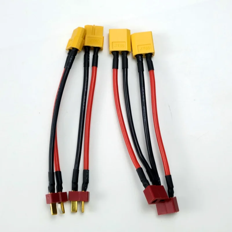 1/2/5 قطعة 14AWG 10 سنتيمتر T-موصل عمداء نمط إلى XT60 موصل قابس محول كابل شحن لشواحن نمط ISDT