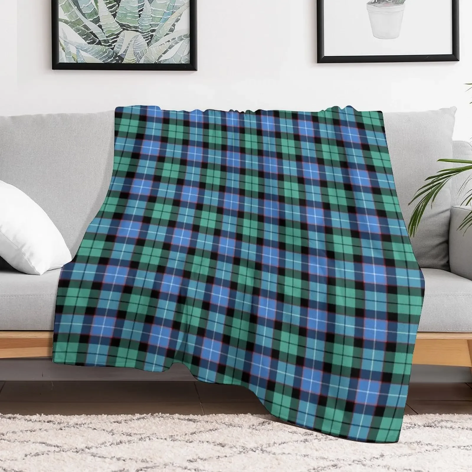 Clan Mitchell Tartan (Ancient) Throw Blanket Soft Sofa Blankets