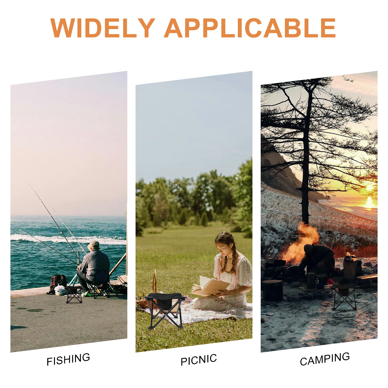 

Camping Foldable Chair Portable Lightweight Comfortable Fishing Stool Compact Folding Stool Outdoor Garden Chairs Hiking Camping