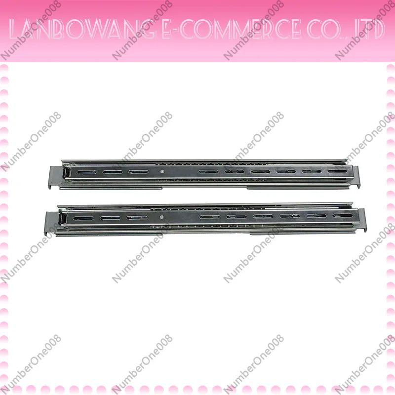 2U 3U 4U Universal Server Rack Rails 450mm-650mm Length Three Section Telescopic Slide Rail for 19 Inch Cabinet