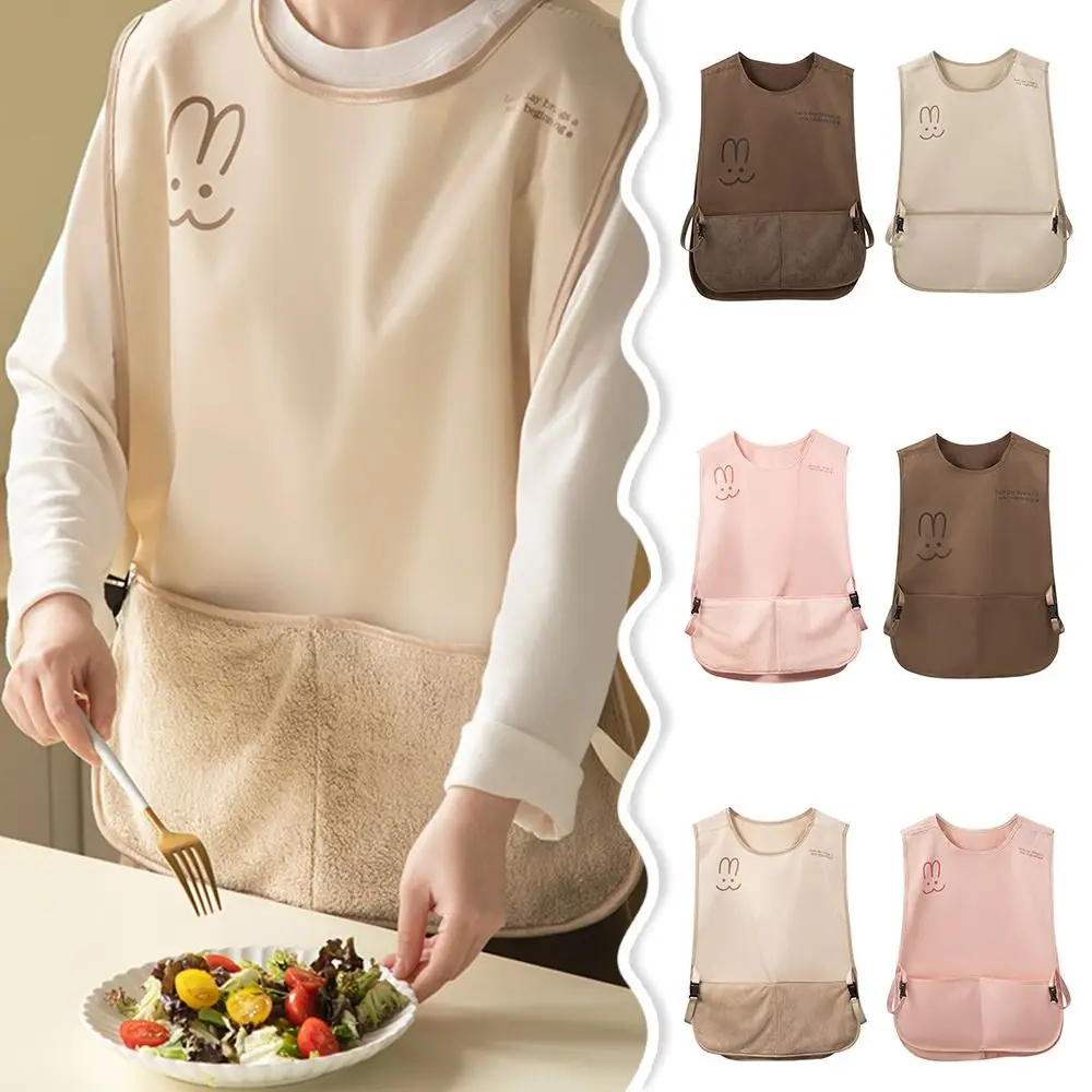 Waterproof Stain-Resistant Apron Vest Style Wipeable Hands Kitchen Aprons Breathable Anti Dirty Coffee House Uniform