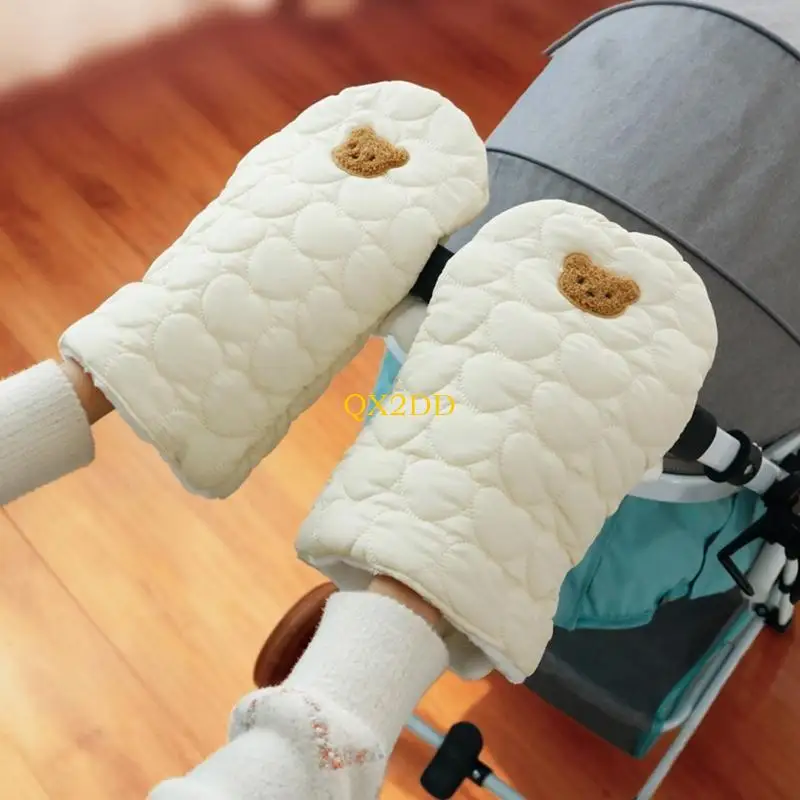

QX2D Easy Installation Strollers Accessories Gloves Warm Windproof For Cold Season