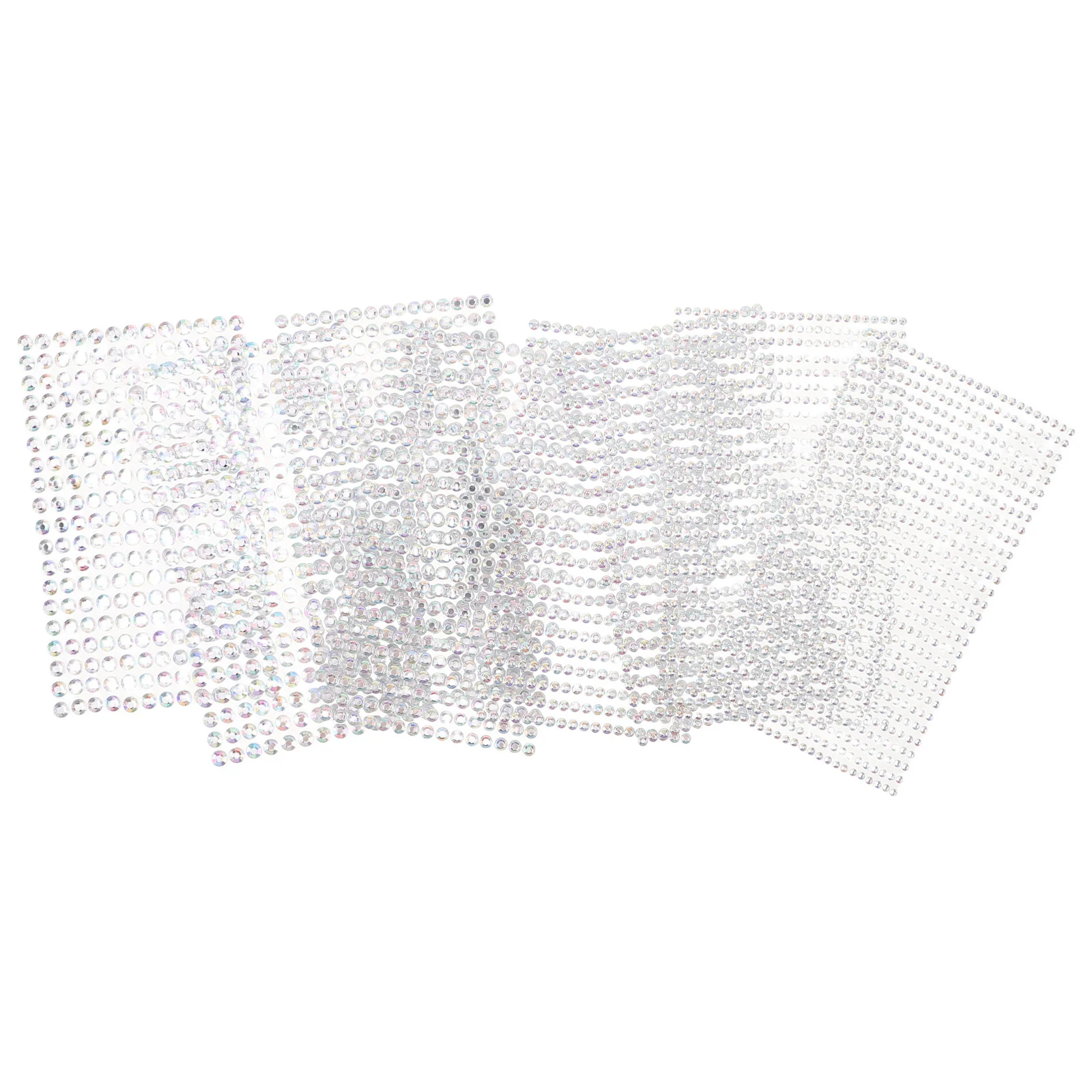 8 أوراق ملصقات حجر الراين للأطفال ذاتية اللصق من الأحجار الكريمة الأكريليكية لتزيين القصاصات اليدوية