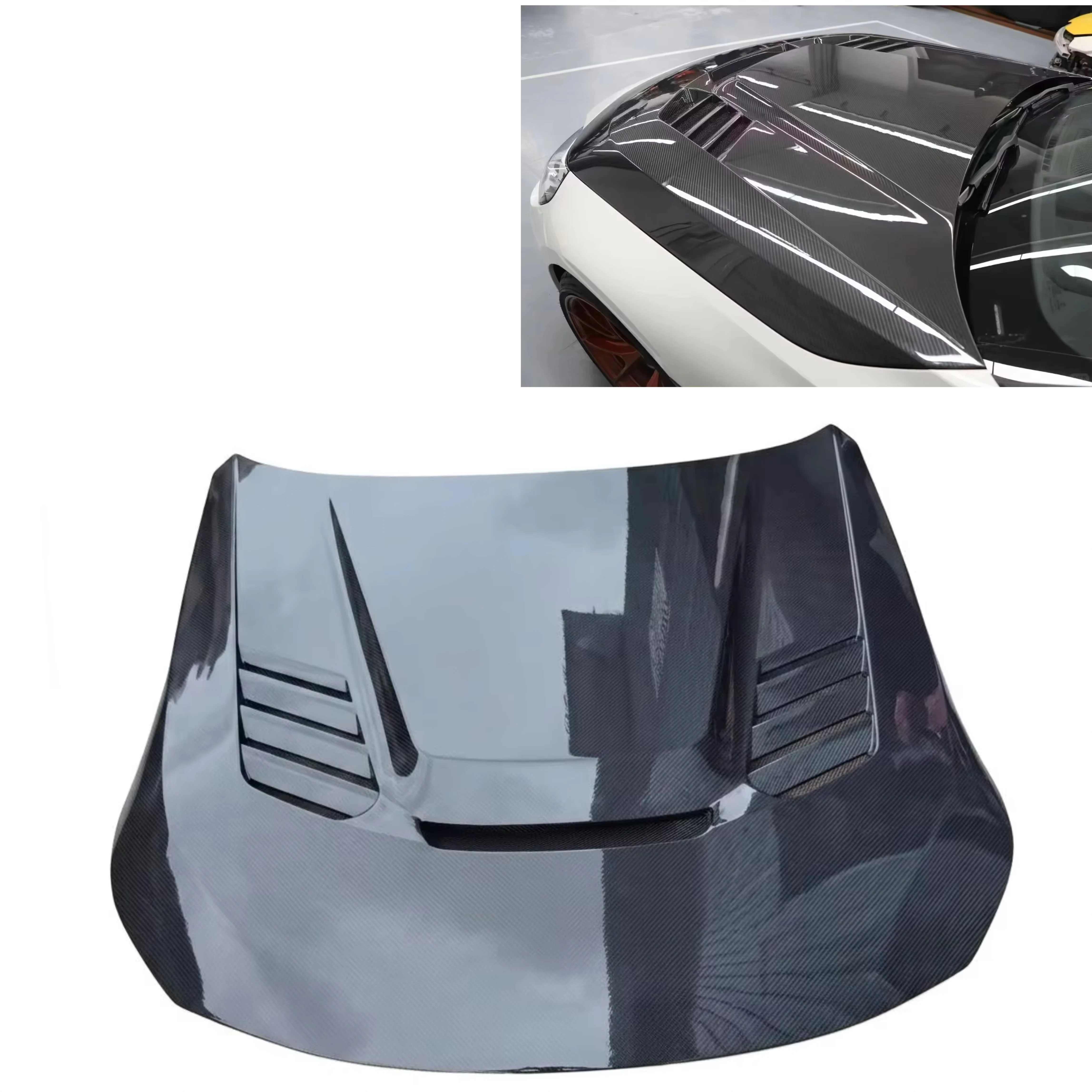 Carbon Fiber V Style Front Hood for 2 Series G87 M2 G42 M240i 2023+Front Engine Hood Bonnet Cover Performance Kit