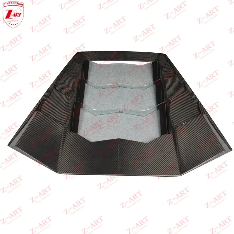 Z-ART Dry Carbon Fiber Engine Cover For Lamborghini Huracan LP580 LP610 Prepreg Carbon Fiber Engine Lid For Huracan EVO RWD AWD