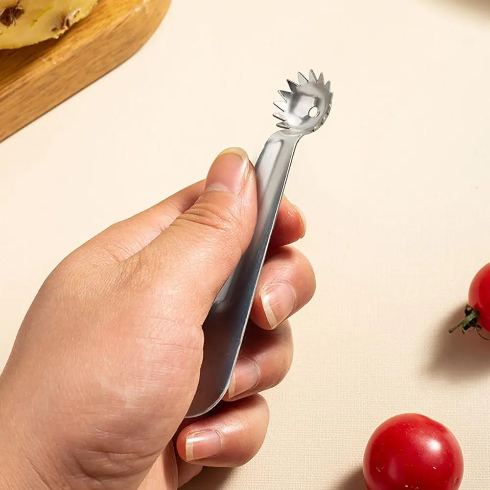 2Pcs Stainless Steel Tomato Corer Strawberry Pitter Multi-Function Vegetable Pineapple Eye Fruit Stem Remover Kitchen Tools view 3
