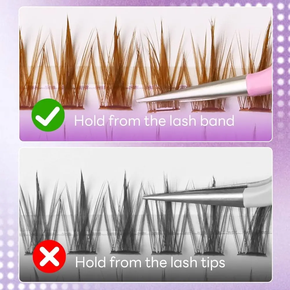 Nowe sztuczne rzęsy 3D z imitacji futra norek, pełne rzęsy na pasku 10 mm, wyszczuplające, wydłużające rzęsy, narzędzie do przedłużania rzęs DIY w domu