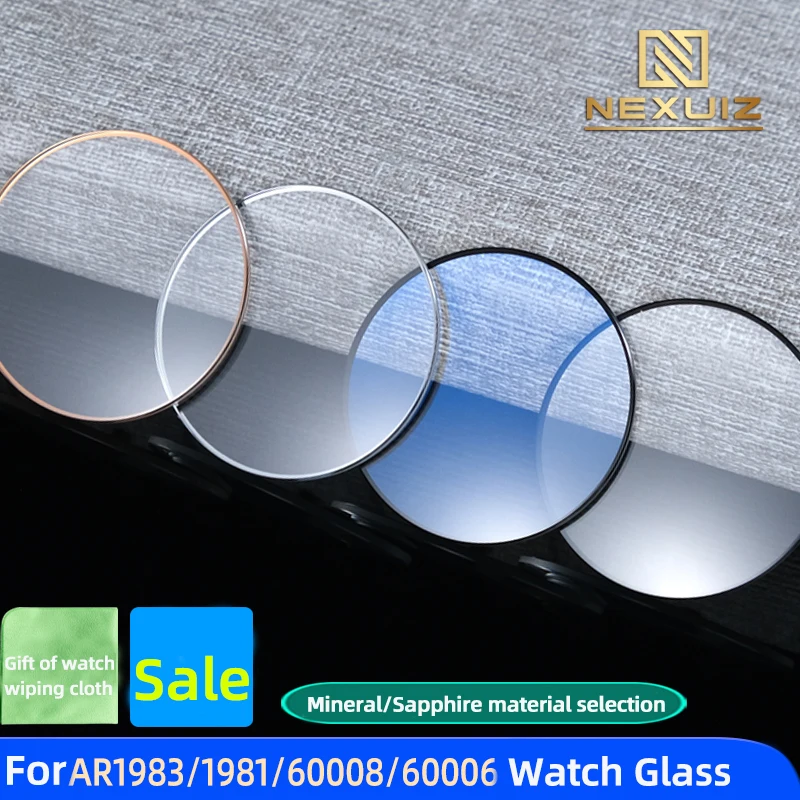 

Sapphire Watch Glass Mirror For Armani AR1981 1983 AR60007 AR60008 AR1946 1947 Watch Mirror Mineral Glass Scratch Resistant