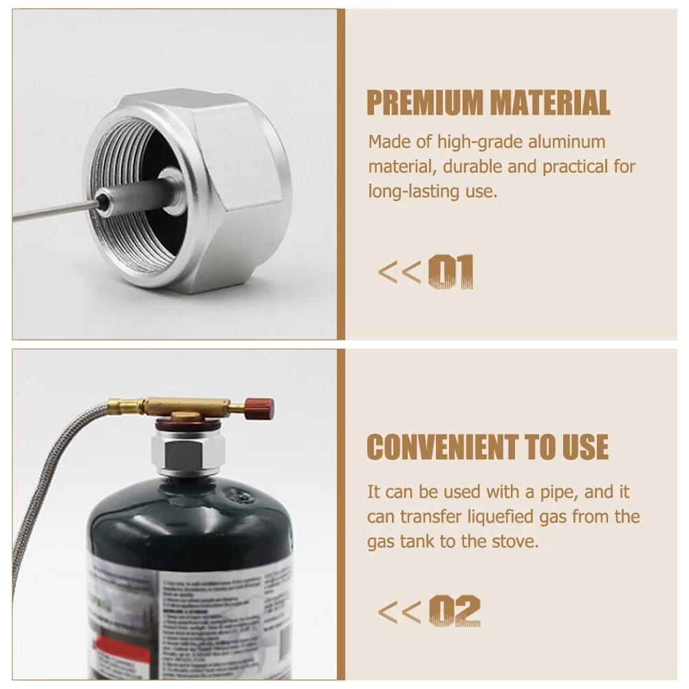 

1 Set Adjustable Gas Tank Converter Head High-Grade Aluminum For Camping Stove Bbq Furnace Propane Filling Tool Outdoor Supply