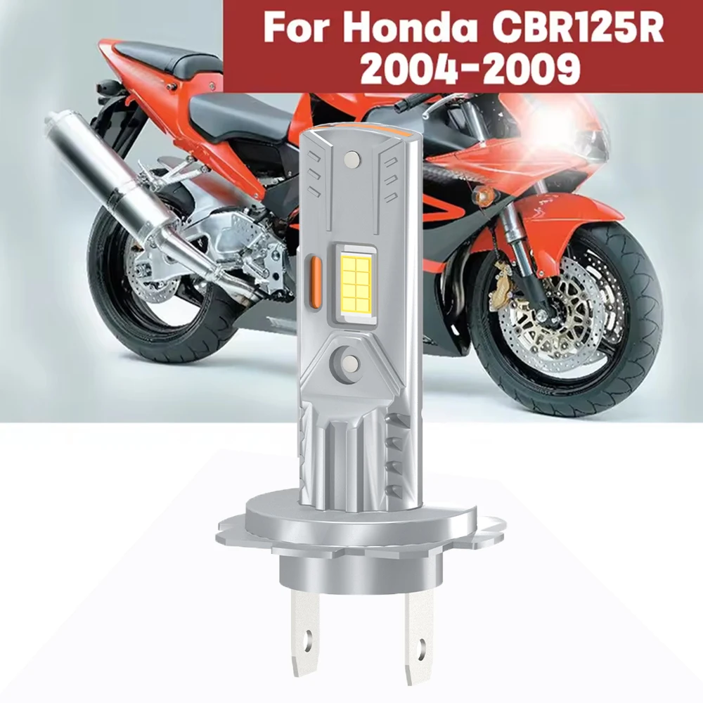 Motorcycle Headlight Bulb 15000LM 6000K CSP Light Motorbike Front Head Lamp 12V For Honda CBR125R 2004 2005 2006 2007 2008 2009