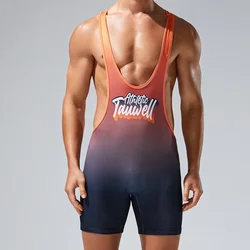 TAUWELL Men's Sexy Seamless Home Bodysuit, Male One-Piece Gym Vest Rompers, Comfortable Jumpsuit