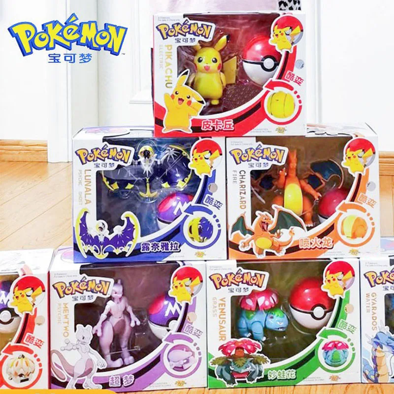 Pokemon Pikachu Pvc 3 inç Q versiyonu el yapımı Pokemon mücadele şekil seti modeli oyuncak dekorasyon Kawaii bebek çocuk tatil hediye