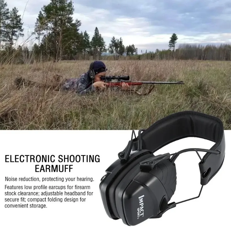 Protable Over-Ear Active Shooting Headset Electronic Hearing Protection Earmuff Noise Cancelling Active Hunting Headset New